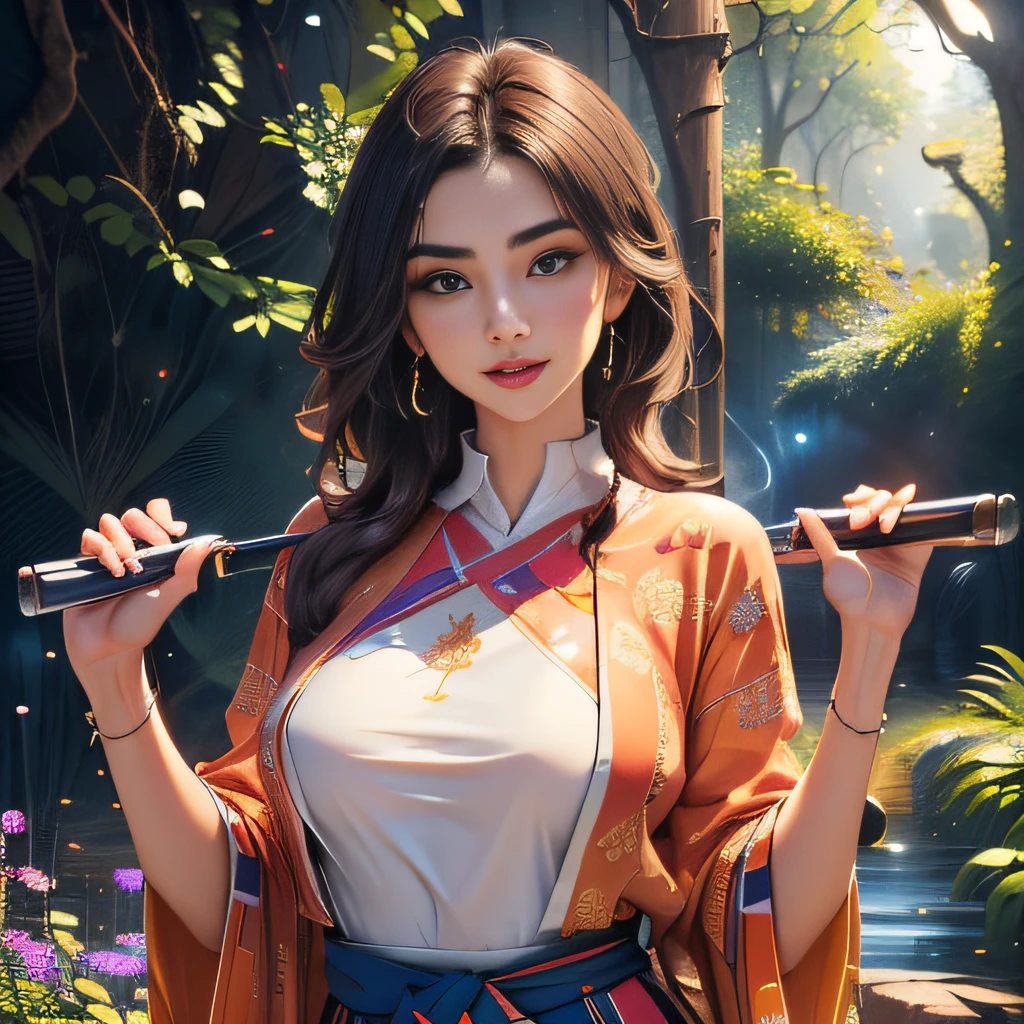 (Extremely detailed 8k wallpaper:2), (photo:2), (22 years old soigne Beautiful girl:2), (gives a lecture to friends:2), detailed (Face and eyes), (hyper realistic:1), (highly detailed:1), (epic realistic:1), rim light, (maximum details:1), cozy, (fullbody:1.3), (looking at viewer:2), (Woman's Attractive Qualities:2), (Attractive Woman:2), (Attractive:2), Smile, Intelligence, Empathy, Gracefulness, Sense of Style, Fitness, Grooming, Optimism, (Sensitivity:2), Sincerity, Romantic Gestures, Playfulness, Fashion Sense, (Sensuality:2), Charm, Modesty, Thoughtfulness, (Femininity:1), Flirtatiousness, Warmth, (Physical attractiveness:2), A beautiful smile, A love of life, strength and power, vulnerability, curiosity, wonder, love, (nature background:2), kawaii, waifu, Beautiful breasts, (attractive body:2), (Beautiful body:2), Beautiful pose, attractive pose, (Beautiful legs:1.0), (Beautiful clothes:1), (classic clothes:2), (elegant clothes:2), (European clothes:2), detailed clothes, (skirt:1), (blouse:1), (provocative pose)