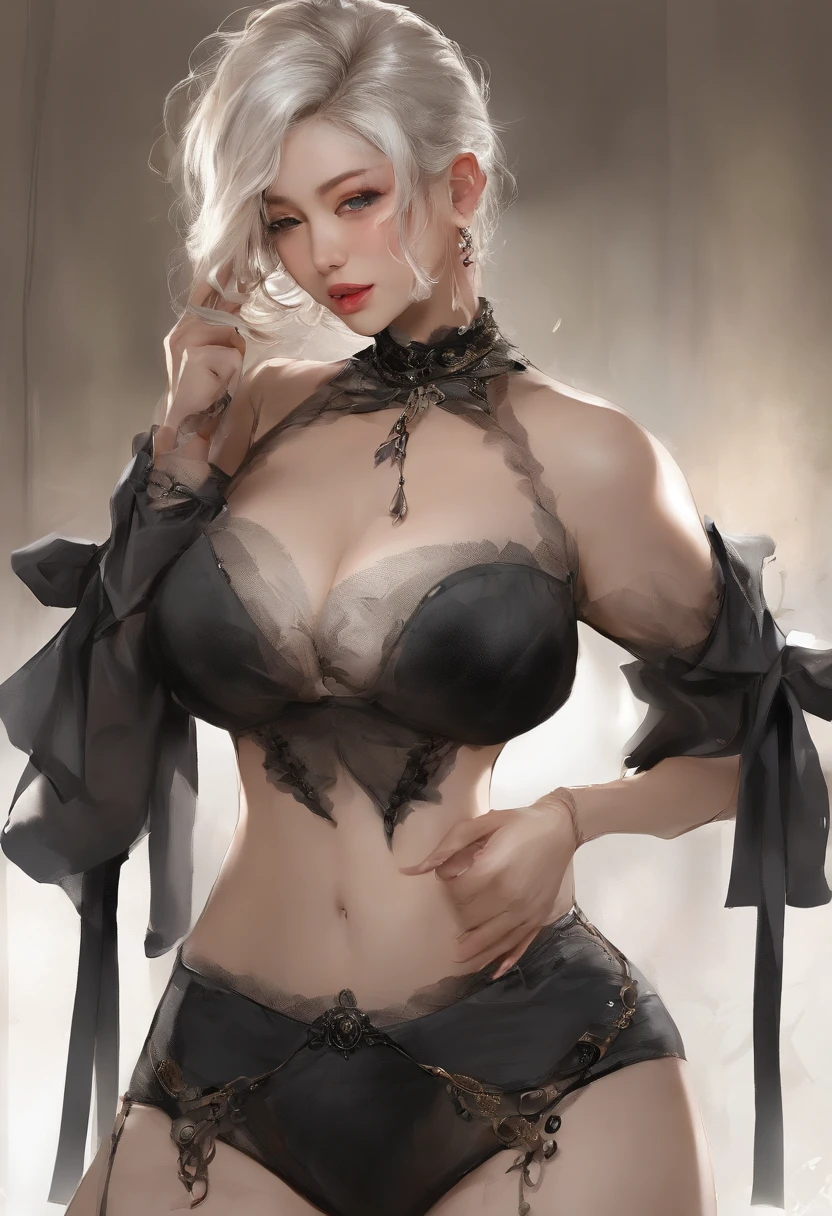 Black corset,束缚、(A room in a hotel)、full body Esbian、((top-quality、8K、masterpiece:1.3))、Crisp focus:1.2、Beautiful woman with perfect body shape:1.lender Abs:1.2、((layers-Cut、Colossal tit2))、(Satreet:1.2)、a wet body:1.5、Highly detailed facial and skin texture、A detailed eye、Bery short hair,BD ticker again,Slave,rubber、a blond、Provocative poses and facial expressions,