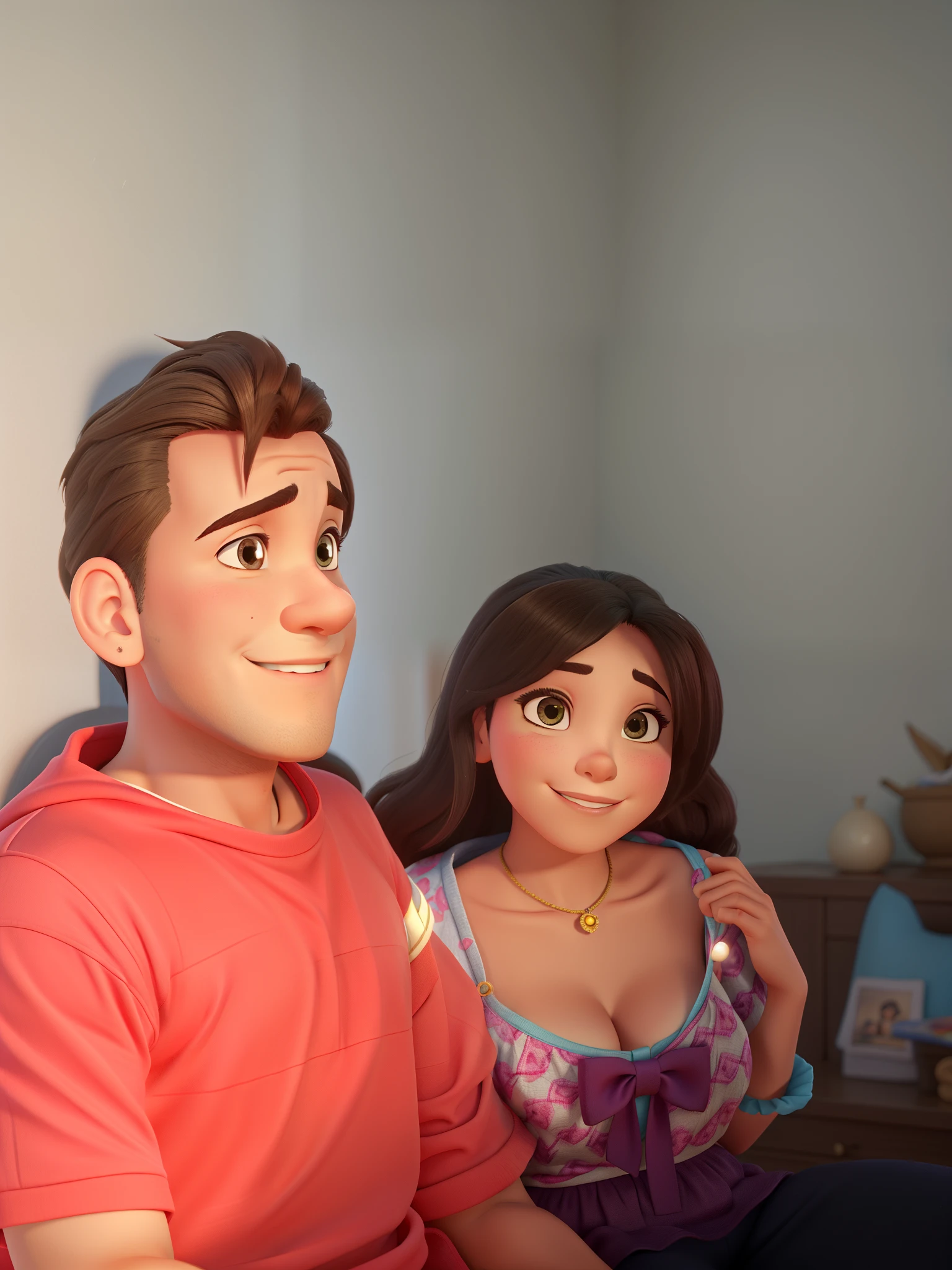 casal no estilo disney pix,em alta qualidade,High resolution image