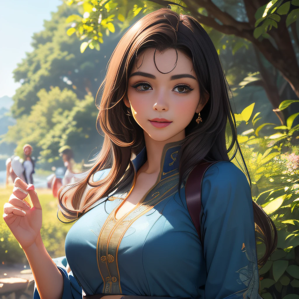 (extremely detailed 8K wallpaper:2), (photo:2), (24 years old Xuan Beautiful girl:2), (gives a lecture to friends:2), Detailed (Face & Eyes), (hyper realistic:1), (Highly detailed:1), (Epic Realistic:1), rim light, (Maximum details:1), Cosy, (body complet:1.3), (looking a viewer:2.0), (Attractive qualities of a woman:2), (attractive female:2), (Attractive:2), Smile, intelligence, sympathy, Grace, A sense of style, Fitness, Care, optimism, (sensitivity:2), frankness, Romantic gestures, playfulness, Fashion Sense, (sensuality:2), charm, modesty, Thoughtfulness, (femininity:1), flirtatiousness, warmth, (Physical Attractiveness:2), beautiful smile, Love of Life, Strength and power, Vulnerability, curiosity, wonder, Love, (Nature's prehistory:2), Kawaii, waifu, beautiful breasts, (attractive body:2), (handsome body:2), BEAUTIFUL POSE, attractive pose, (nice feet:1.0), (beautiful clothing:1), (Classic clothes:2), (elegant clothing:2), (European Clothing:2), detailed clothes, (upskirt:1), (blouse:1), (provocative pose)