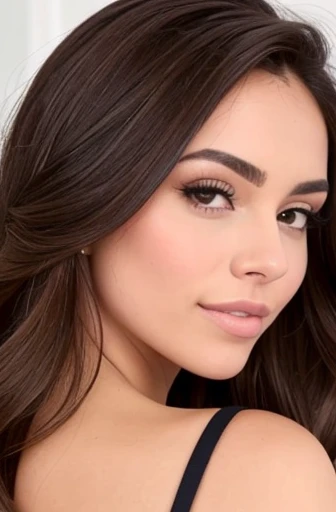 morena, Cabello largo, estilo porno