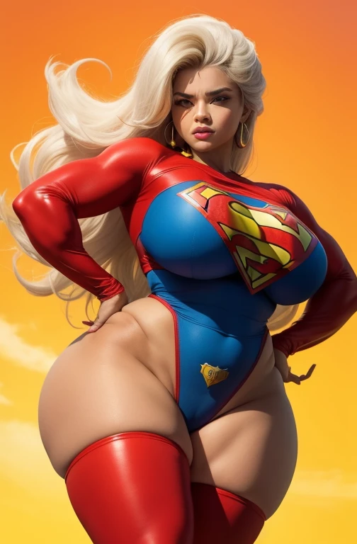 1girl africana, girl africana, peito grande, Seios enormes, seios grandes, Curvilinear waist, coxas grossas, coxas musculosas, body curvy, corpo suculento, seios gigantescos, massive breasts, coxas musculares, medium hair, Hair escuros, pale-skinned female, Cabelo amarrado, POV Vision, olhos azuis, Mature female, seios pesados, seios cheios, bunda grande, coxas cheias, bunda cheia, roupa supergirl, corpo voluptuoso, voluptuous female, Abs, foco corporal, peito enorme, peito grande, bumbum grande, coxas grandes, bra edge visible, provocando a telespectadora com seus seios, face madura, MILF, Curvilinear waist, coxas suculentas, coxas musculosas, juicy baby, superheroine lady, uniforme de superheroina, uniforme supergirl super sexy, grande decote, Caminhando em uma avenida movimentada, sardas no rosto