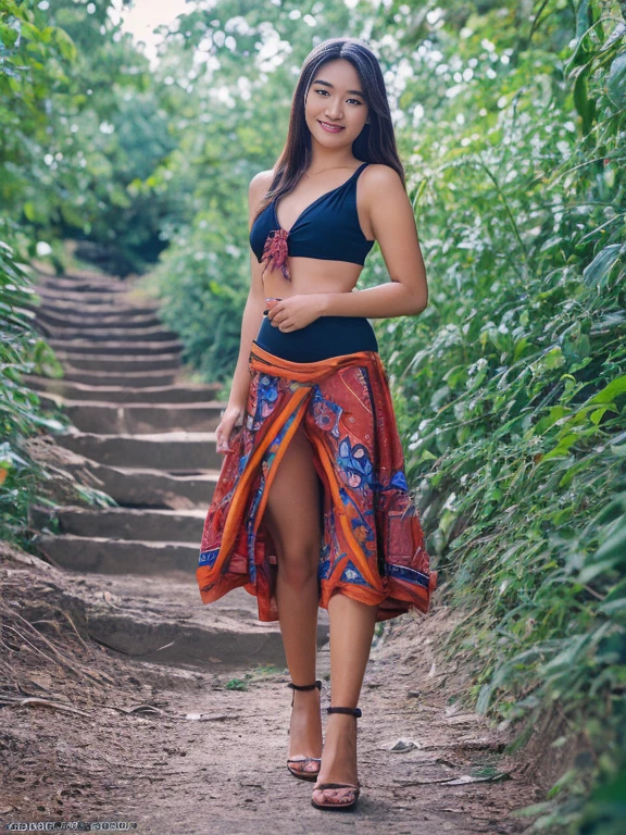 , young Thai Hmong hill tribel, Best quality, masterpiece, ultra high res, (photorealistic:1.4), raw photo, 1girl, DARK hair, shiny skin, full body, Slim model, Sexy, Camel Details, Stelle, hill, Feels good, eye to camera, little smile, shy, (extremely high quality, Concedido, master part:1.5), (fotorrealista:1.5), fotografia, Realistic photo, Nikon, Luz Natural, 4k, highes definition, XF IQ4, 150MP, 50 millimeters, ISO 1000 Certification, 1/250 Anos, Luz Natural, Adobe Lightroom, photolab, Photographic Affinity, PhotoDirector 365,