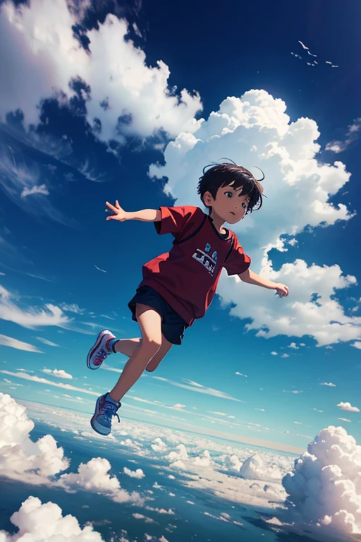 running among the clouds