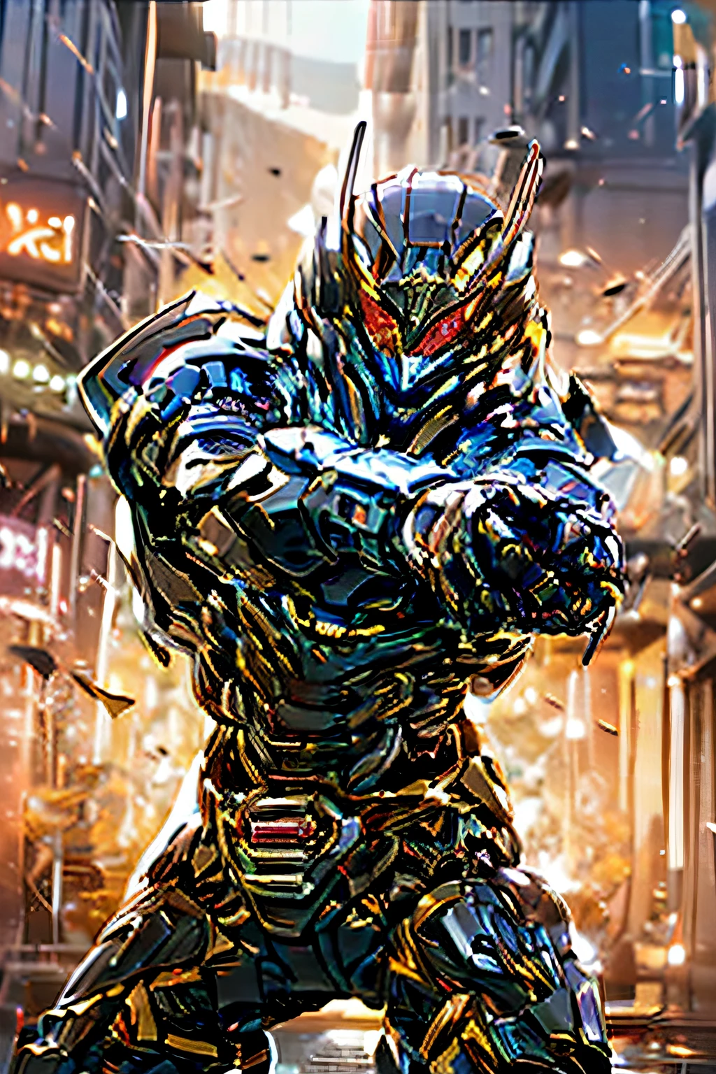 Kamen Rider, tokusatsu, Dramas japoneses populares, (alta calidad, 4k, HDR), (realista:1.37), trajes detallados, Intense Action Scenes, iconic transformation sequences, (colores vibrantes), (Studio lighting), Efectos especiales, villanos poderosos, Epic battles, (Dramatic narration), (dynamic camera angles), (Efecto Bokeh), (Kinematic), (Poses heroicas), (intricate fight choreography), (Frases memorables), (aventura), (misterios por descubrir), (emocionantes giros de la trama), (Momentos emotivos), (Desarrollo del personaje), (emocionantes efectos de sonido), (Energetic soundtrack), (serie favorita de los fans), (legado e historia), (Iconos de la cultura pop japonesa), (nostalgic vibes), (popularidad en diferentes generaciones), (japanese heroes), (unique supersuits), (poderes especiales), (team of heroes), (Sacrificios heroicos), (motifs and symbols), (Narrativas atractivas), (Impacto cultural).