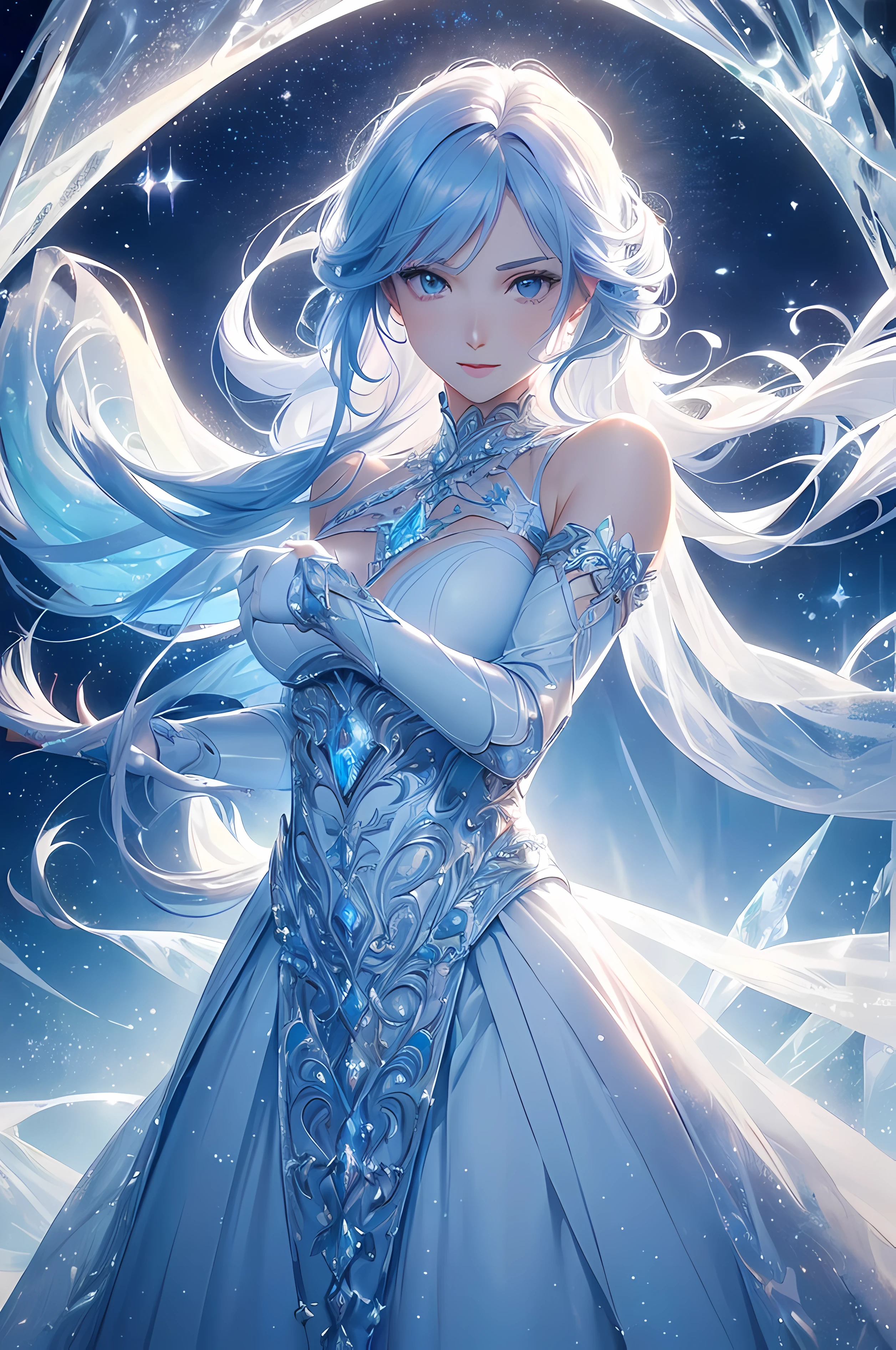 (La mejor calidad,A high resolution,Ultra - detallado,actual),Jenna Ortega lenceria blanca, con cabello medio liso, (background cave antarctica frozen thread :1.4),(fondo bosque congelado hielo :1.4) ,( Jenna Ortega v2.1), (elemento hielo :1.4),( lenceria blanca :v2.1)