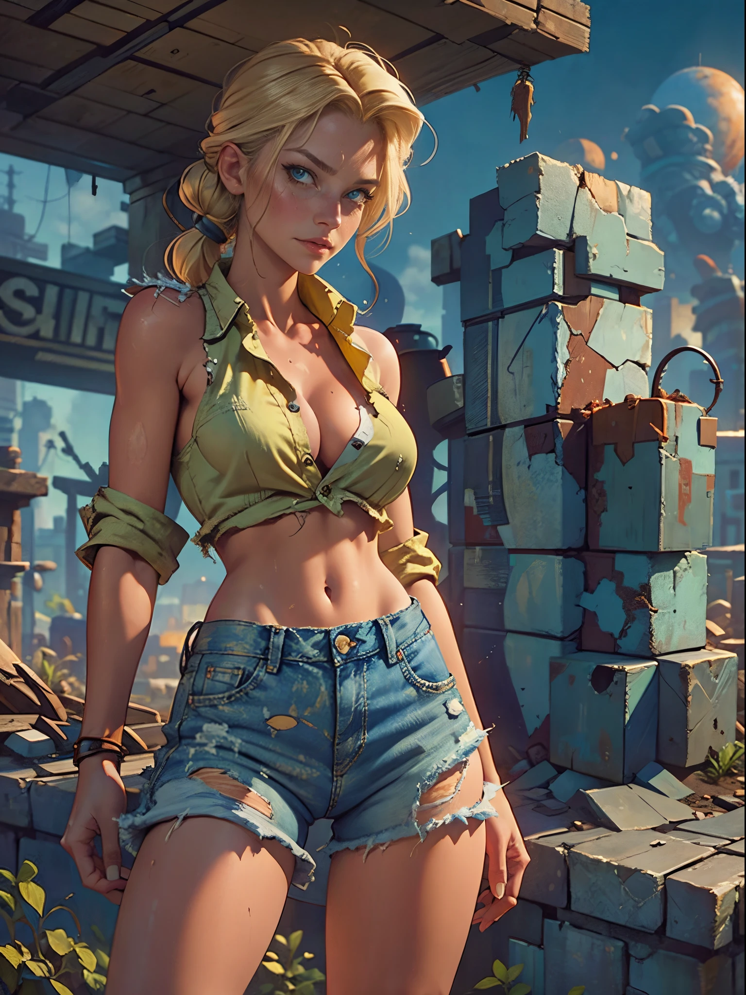 woman wearing torn clothes