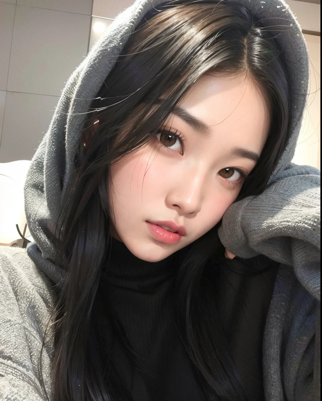 Arafed Asian woman with long black hair wearing a hoodie, Jinyoung Shin, Bae Suzy, ulzzang, Hermosa mujer surcoreana, Wan adorable cara coreana, Chica coreana, Joven y adorable rostro coreano, Hermosa joven coreana, Jaeyeon Nam, Hermosa joven coreana, Rasgos de la cara coreana, Heonhwa Choe, chica de cabello negro con sudadera con capucha, Mujer coreana