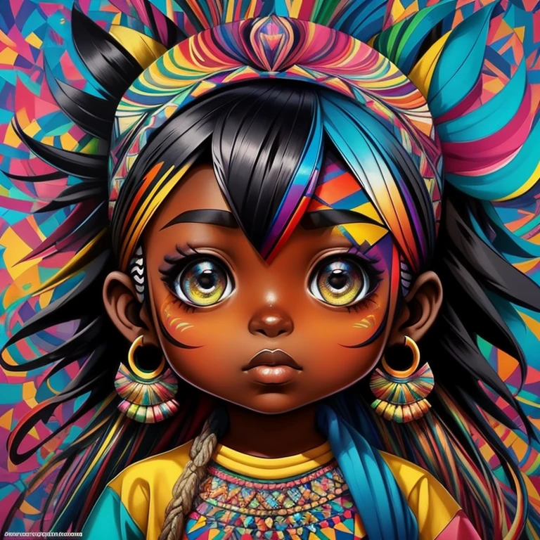(Arara), Eduardo Kobra acolchoamento ,multidimensional geometric PORTRAIT wall, arte, chibi, pele negra,
yang08k, lindo, colorido,
obras-primas, qualidade superior, melhor qualidade, arte oficial, beautiful and aesthetic,