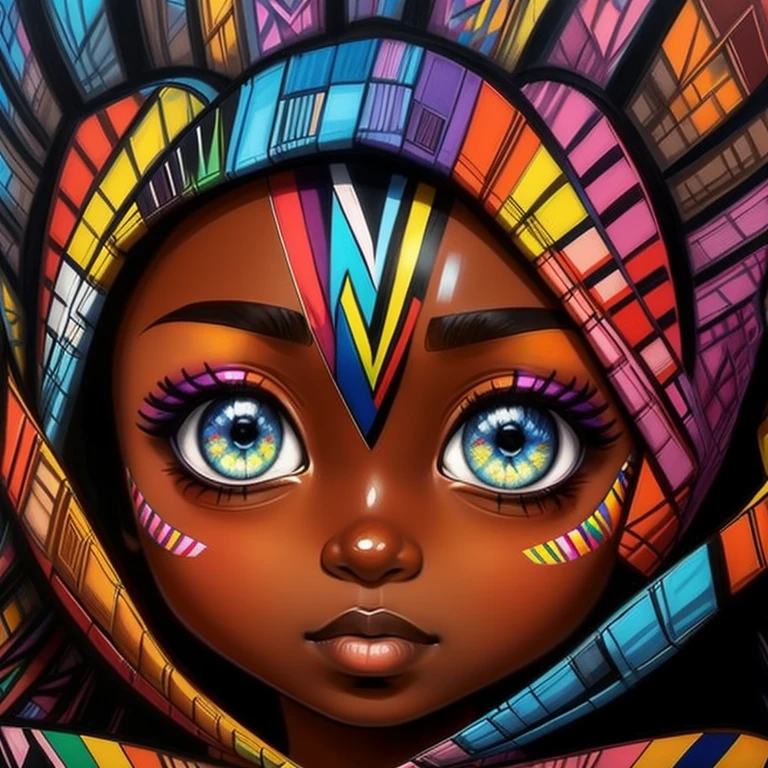 (Borboleta), Eduardo Kobra acolchoamento ,multidimensional geometric PORTRAIT wall, arte, chibi, pele negra,
yang08k, lindo, colorido,
obras-primas, qualidade superior, melhor qualidade, arte oficial, beautiful and aesthetic,