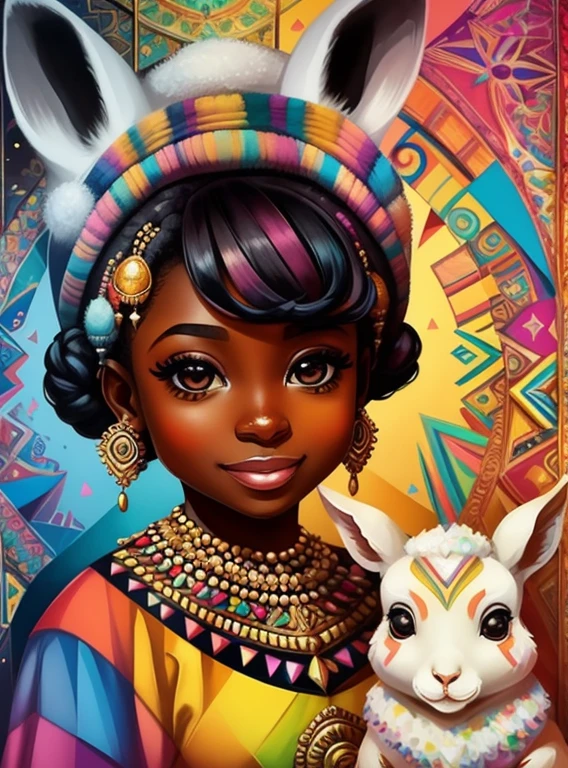 (Lulu da pumerania ),(feliz)),(2orelha)), Eduardo Kobra acolchoamento ,multidimensional geometric PORTRAIT wall, arte, chibi, pele negra,
yang08k, lindo, colorido,
obras-primas, qualidade superior, melhor qualidade, arte oficial, beautiful and aesthetic,