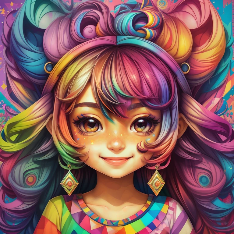(Lulu of Pumerania ),(happy)),(2ear)), Eduardo Kobra padding ,wall PORTRAIT geometric multidimensional, art, chibi,
yang08k, beautiful, colorful,
masterpieces, top quality, best quality, official art, beautiful and aesthetic,