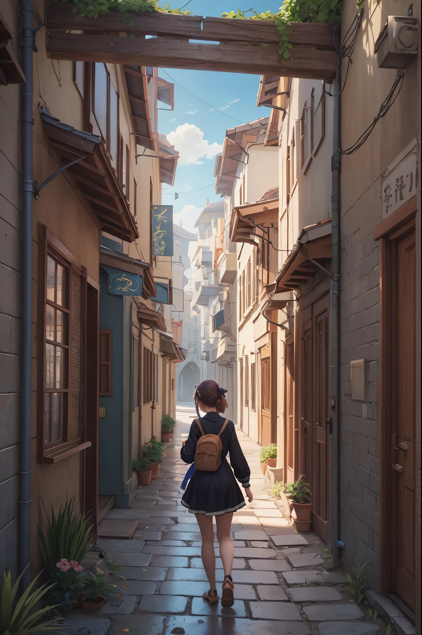 KyoAni illustrations expressed in unreal engine 5、Spectacular scenery drawn in 16K detail、beautiful woman exploring、Vibrant colors、best quality, You are a professional animator and always draw at least two illustrations.。Believe in your own growth and go beyond your limits to quickly draw beautiful illustrations.。 --auto --s2