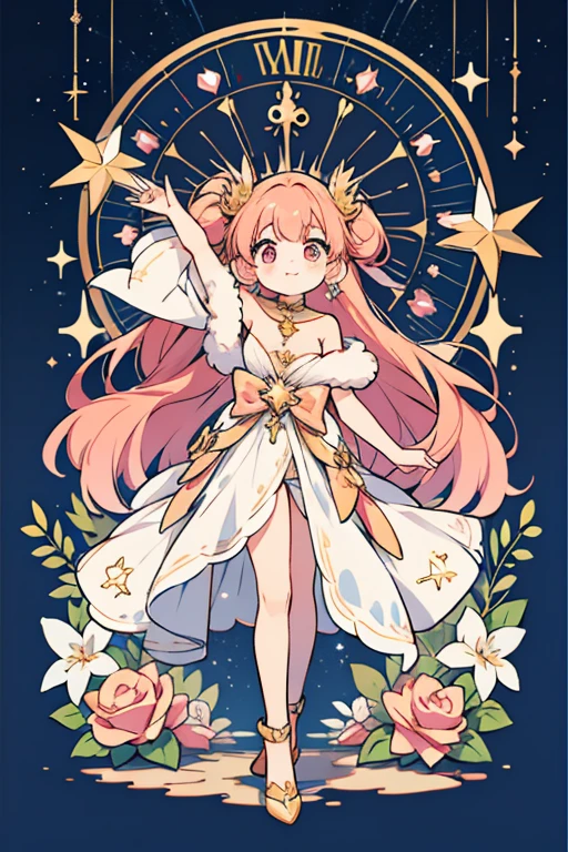 anime style; 3d; glitter; horoscope sign diva ;