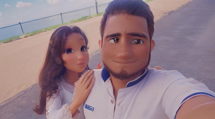 High quality lovely couple 3D photo  quality and beautiful and mooment lovely face quality