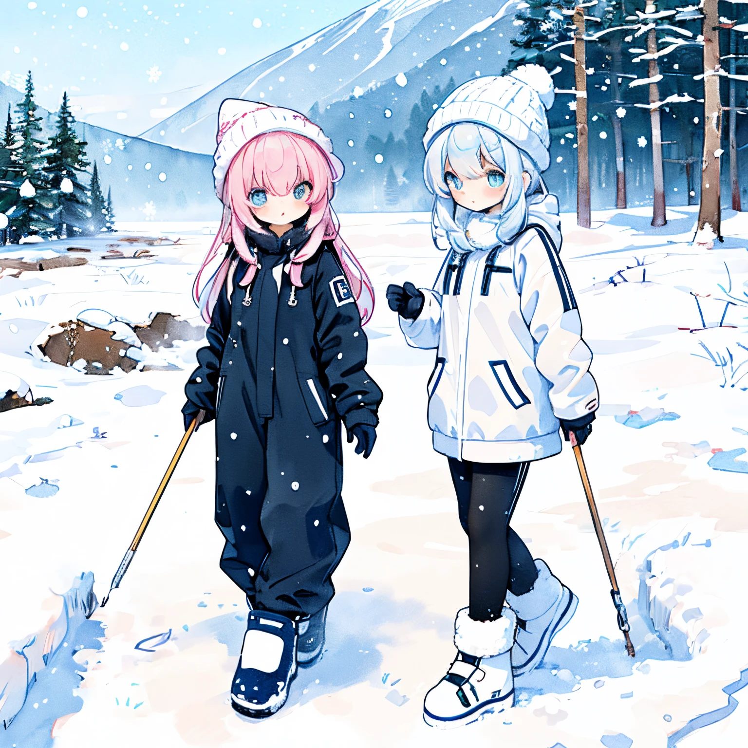 snowy background