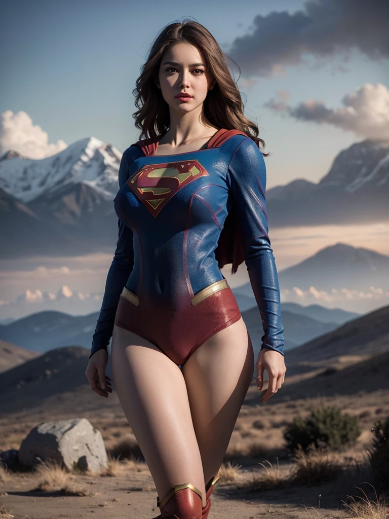 half-length,1girl,(Perfect figure,be tall and slim),solo,standing,(outdoor:1),sky,Focus on the face,Beautiful face,Detailed delicate young face,supergirl, (Super girl suit:1.5),Jumpsuit,(huge breasts,Big tits,Big breasts:1.3),thigh gap,camel toe
realistic style,vivid picture,masterpiece, (best quality:1.2),ultra-detailed,realistic,High definition,High quality,Cinematic Light,Ray tracing,ultra high res,UHD,(photorealistic:1.5),intricate details,detailed texture,finely detailed,High quality shadow
