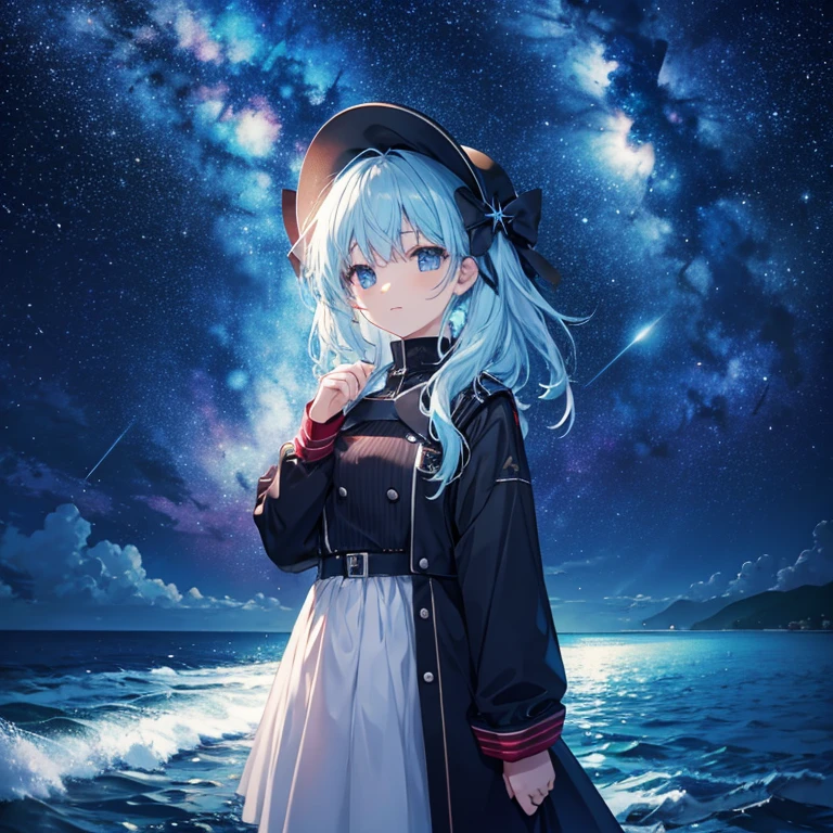 Sea night starry sky high quality