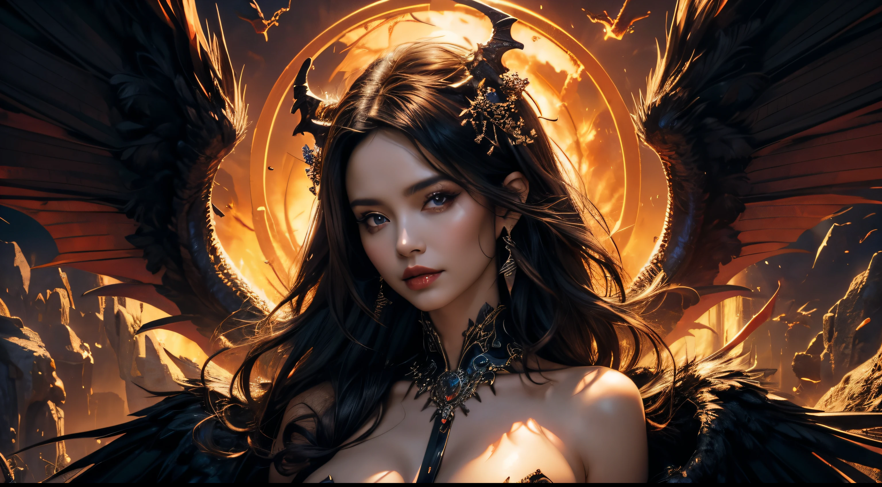"Captivating and alluring portrait of a mesmerizing woman that ignites passion in men's hearts."