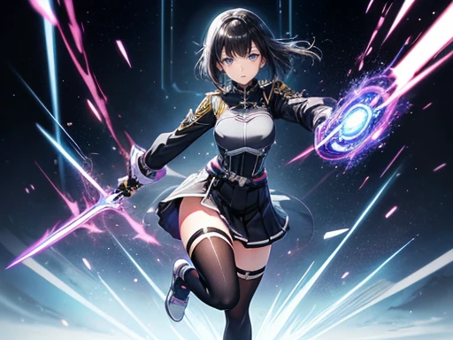 Sairenji Haruna,Haruna Sairenji,standing,uniform,shirt,skirt,short hair