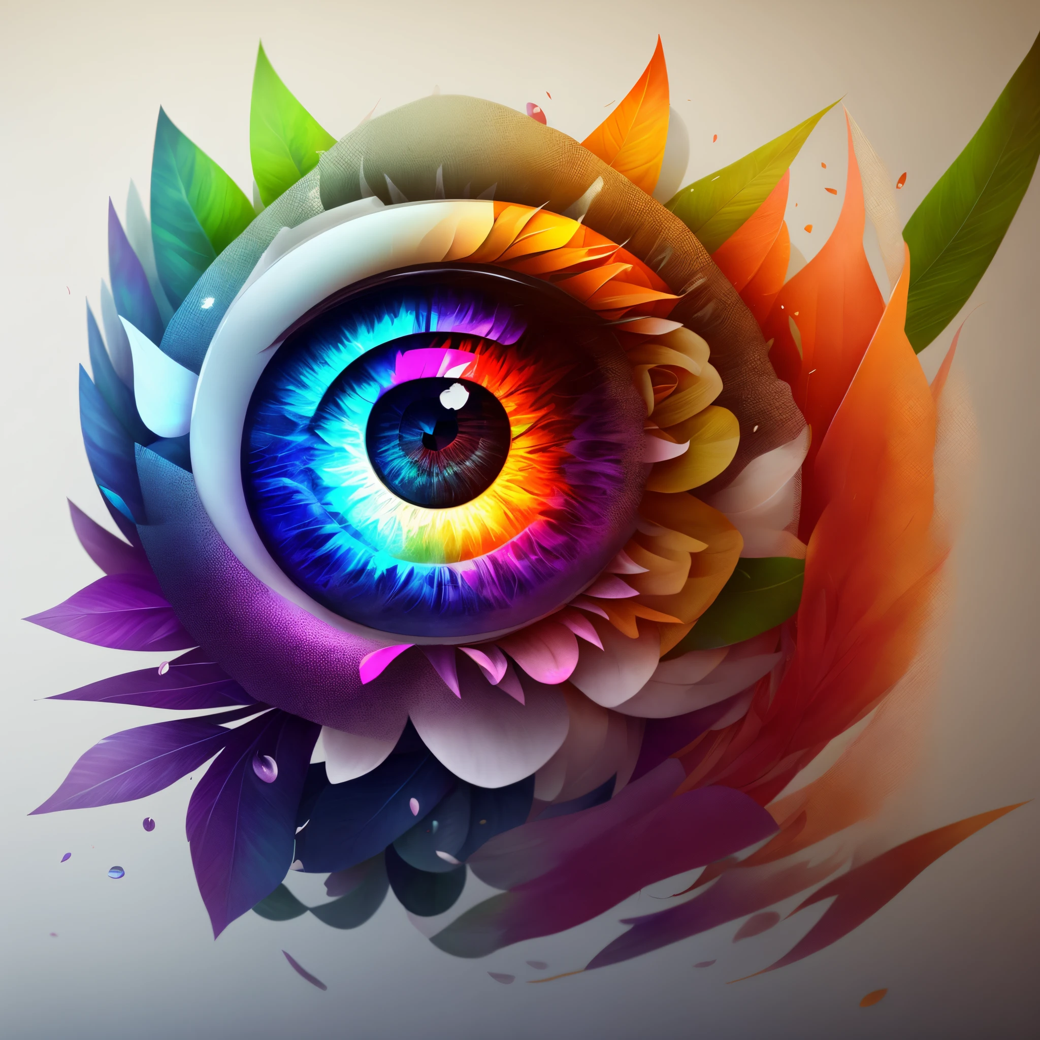 Make a logo with a colorful eye design and below the description, MR LENTES.