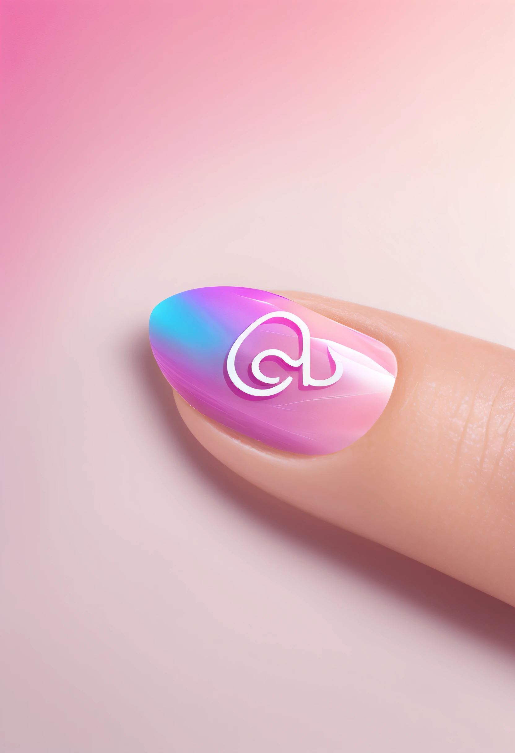 crie uma imagem em 4k de uma logotipo para perfil no instagram voltado para cursos de unhas