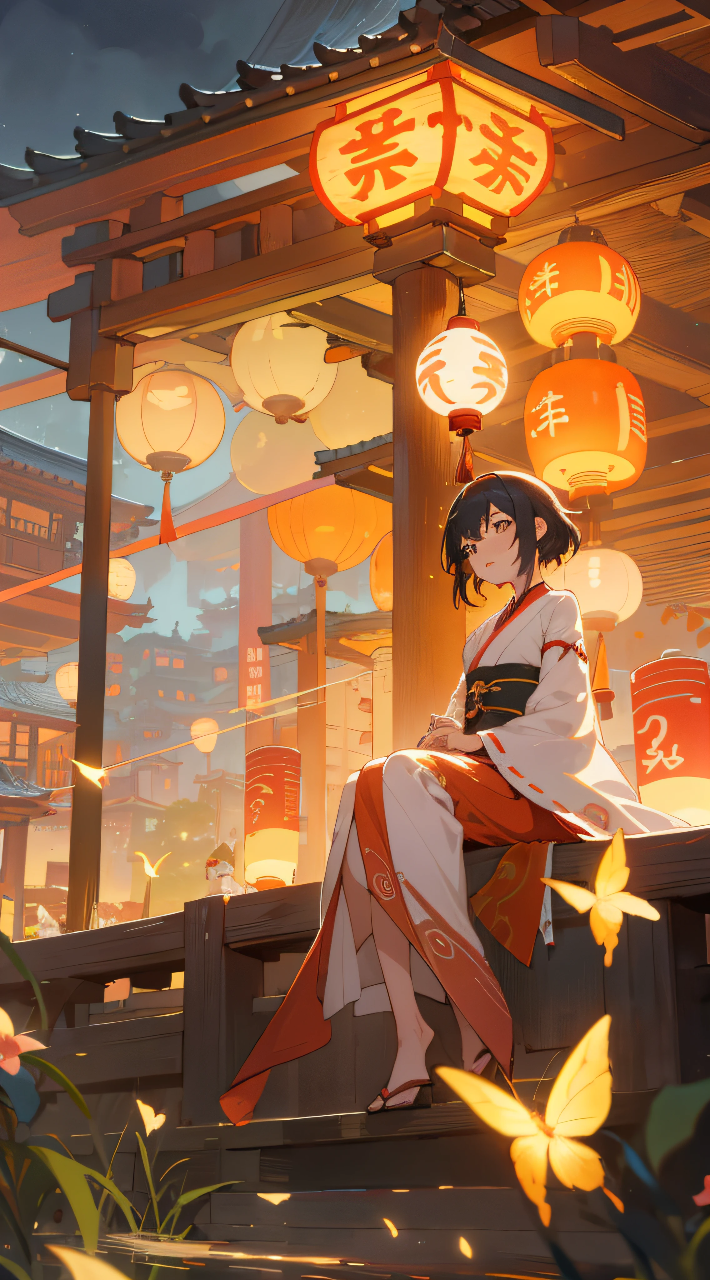 sitting on a bench，Anime girl with lantern on background, palace ， A girl in Hanfu, Guviz-style artwork, girl under lantern, Artgerm and Atey Ghailan, guweiz on pixiv artstation, Digital anime illustration, Anime style illustration, guweiz on artstation pixiv, Artie Guerin 8K Painting of a woman sitting on a pier with a lantern, girl under lantern, author：heroes, Alphonse Mucha and Rose Drews, Anime beautiful peaceful scene, guweiz, beautiful anime art, beautiful anime artwork, ross tran. scenery background, Guviz-style artwork, beautiful anime scenes, Japanese anime fantasy illustration, The light emits a warm glow，Lanterns floating around, Anime beautiful peaceful scene, Japan Art Style, ross tran. scenery background, beautiful anime scenes, author：heroes, the first god, Anime art wallpaper 4k, Anime art wallpaper 4k, Japanese anime fantasy illustration, beautiful anime artwork, Anime art wallpaper 8 K, anime backgrounds, anime fantasy artwork guweiz style artwork, palace ， A girl in Hanfu, guweiz, Alphonse Mucha and Rose Drews, author：heroes, Belle peinture de personnage, Popular topics on cgstation, Guys, guweiz on pixiv artstation, Anime girl sitting on a ledge in front of a big lantern, girl under lantern, guweiz, Hanayama Minamata, Guviz style artwork, 🌺 Computer Graphics Association, A masterpiece by Guwitz, anime lighting, Shen Haicheng, rossdraws global illumination, Artgerm and Atey Ghailan, by Shitao, Photo of night light in Chinese temple video game, Dream Chinatown, Lanterns at night, floating chinese lampoons, Rosla global lighting, ross tran. scenery background, lanterns, Chinese Dreamland, 🌺 Computer Graphics Society, inspired by Andreas Rocha, [ CG social dynamics ]!!, author：heroes, Inspired by Liam Wong, author：Shitao Mid-Autumn Festival，Moon cake， Auspicious clouds, Red lanterns, Exquisite ancient Chinese architecture, , Ribbon vector line drawing, Yellow、Red and dark blue tones, abstract pictures, ultra-realistic realism, Clear background trends, Clear contour light, rim-light, dream-like, Dappled light, flatillustration,Disney  style, 8K, --with 9:16 --q 2 --two two 5