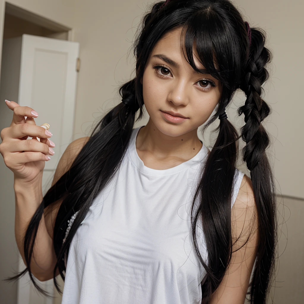 Black Hair,Women's Anime,Long Twintail