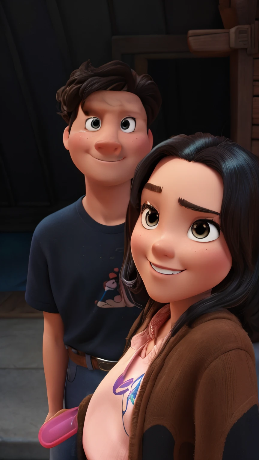 Um casal estilo disney pixar em alta qualidade melhor qualidade