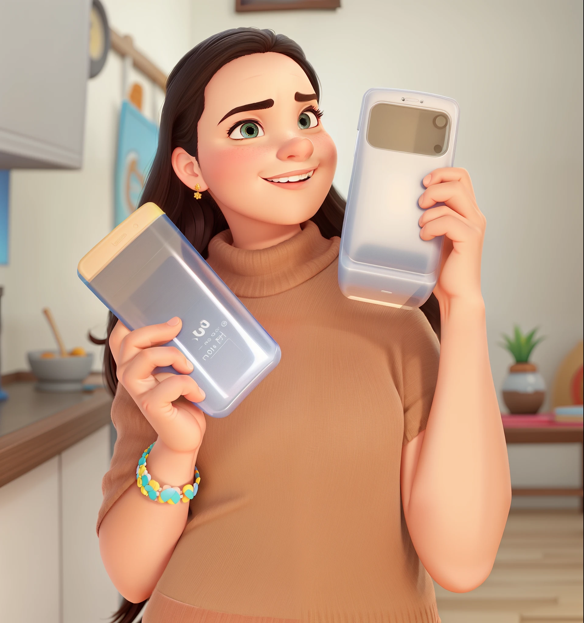 Uma mulher no estilo pixar ou Disney