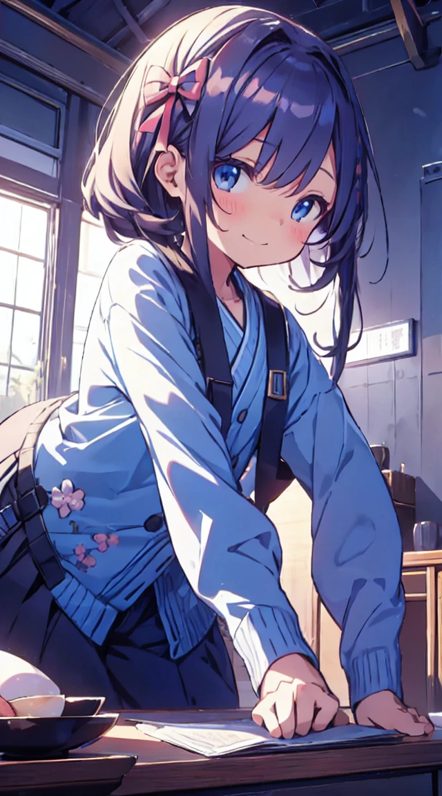 masutepiece, Best Quality,Illustration, Wallpaper, ultra -detail, 1little girl、♡、Futomo、Poses in motion、A soft smile
