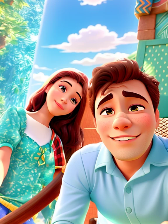 Casal feliz igual filme da Disney amor