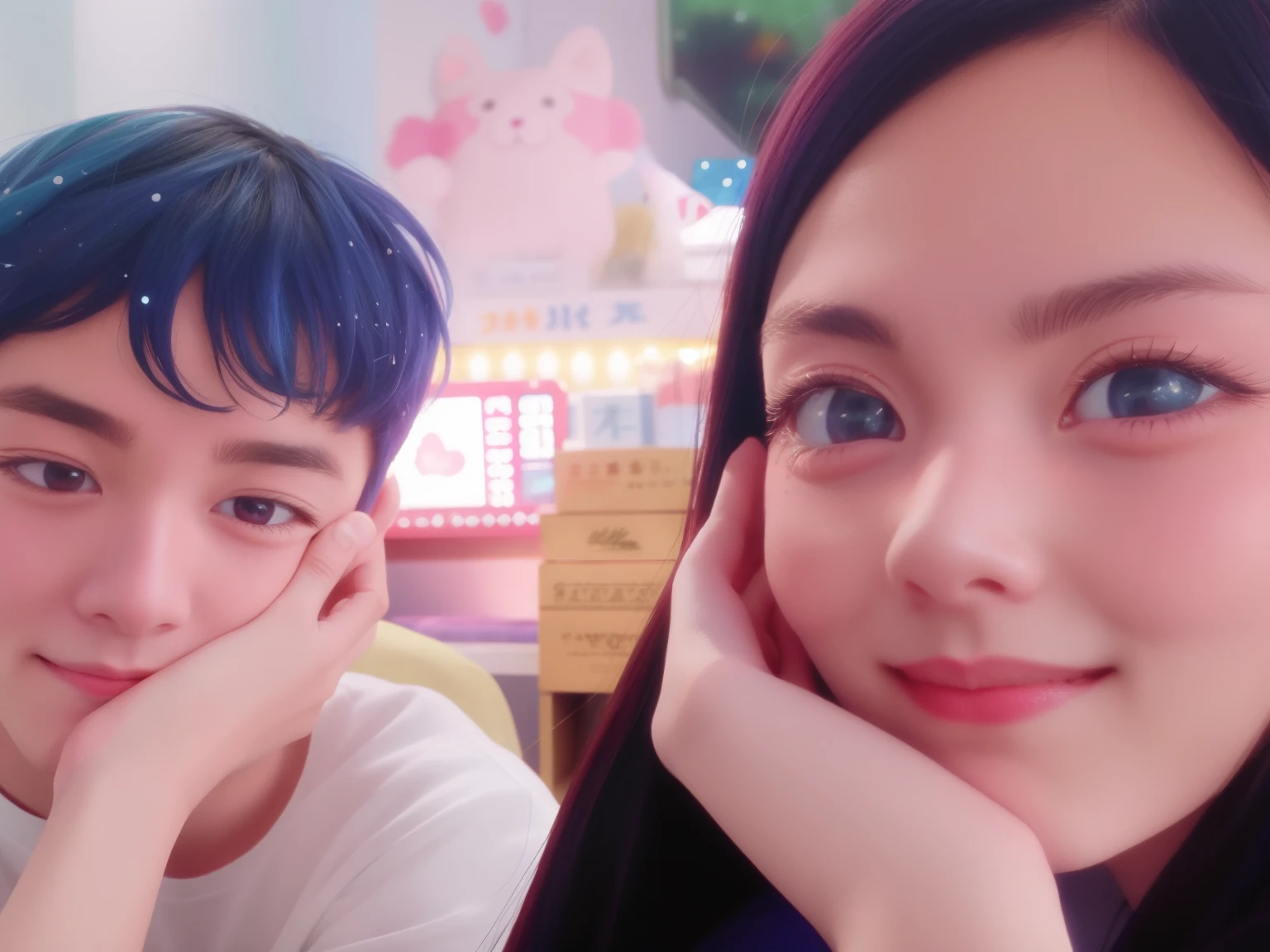 Cute anime of a couple