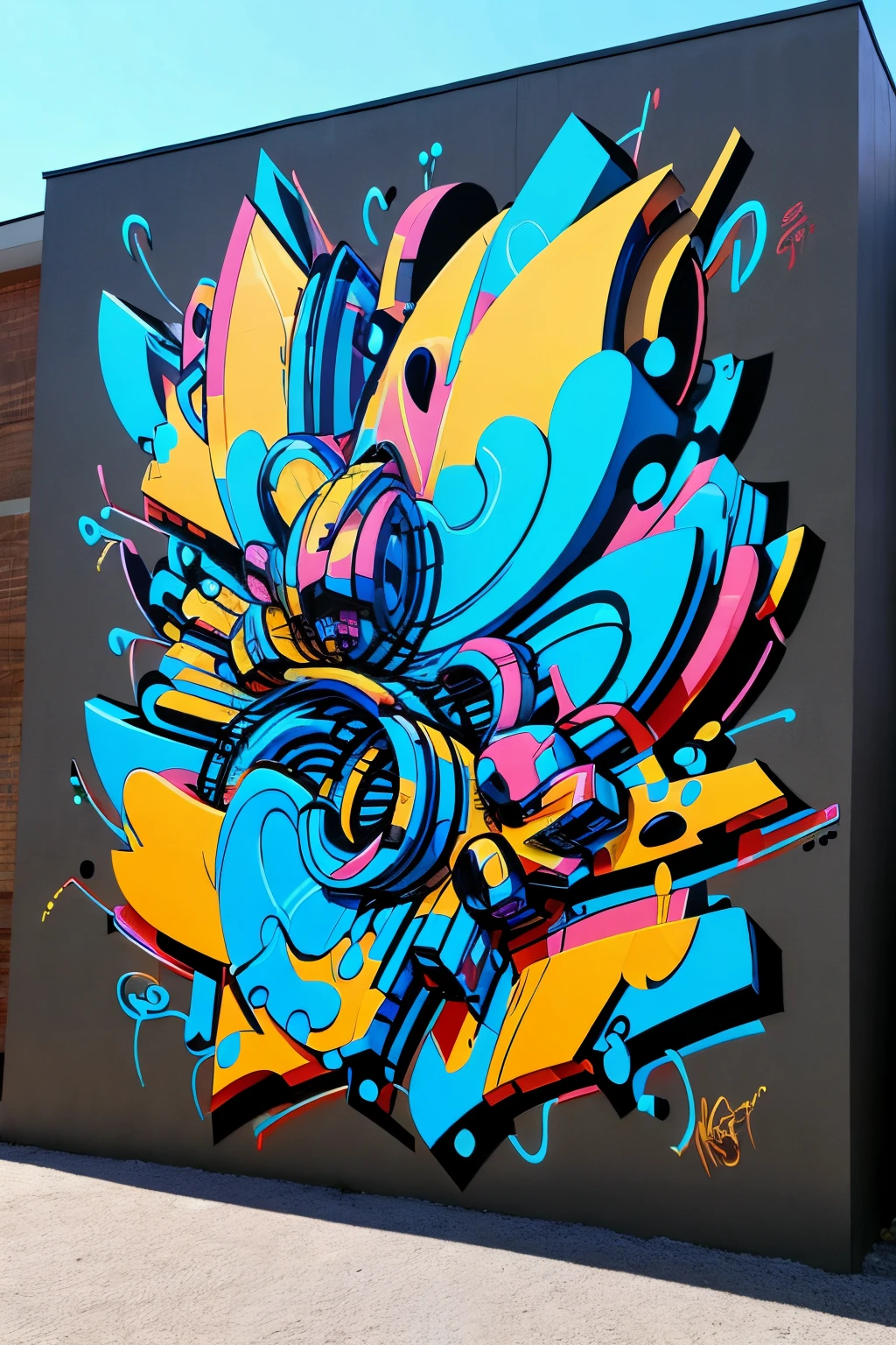 3D abstract graffiti art