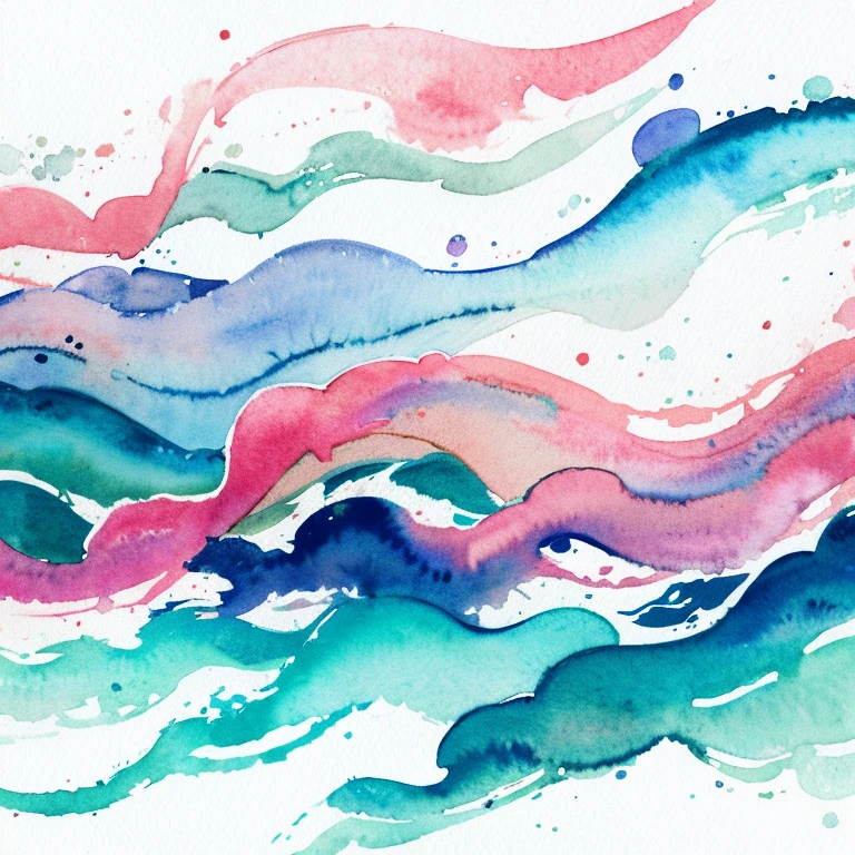 Undersea watercolor abstract