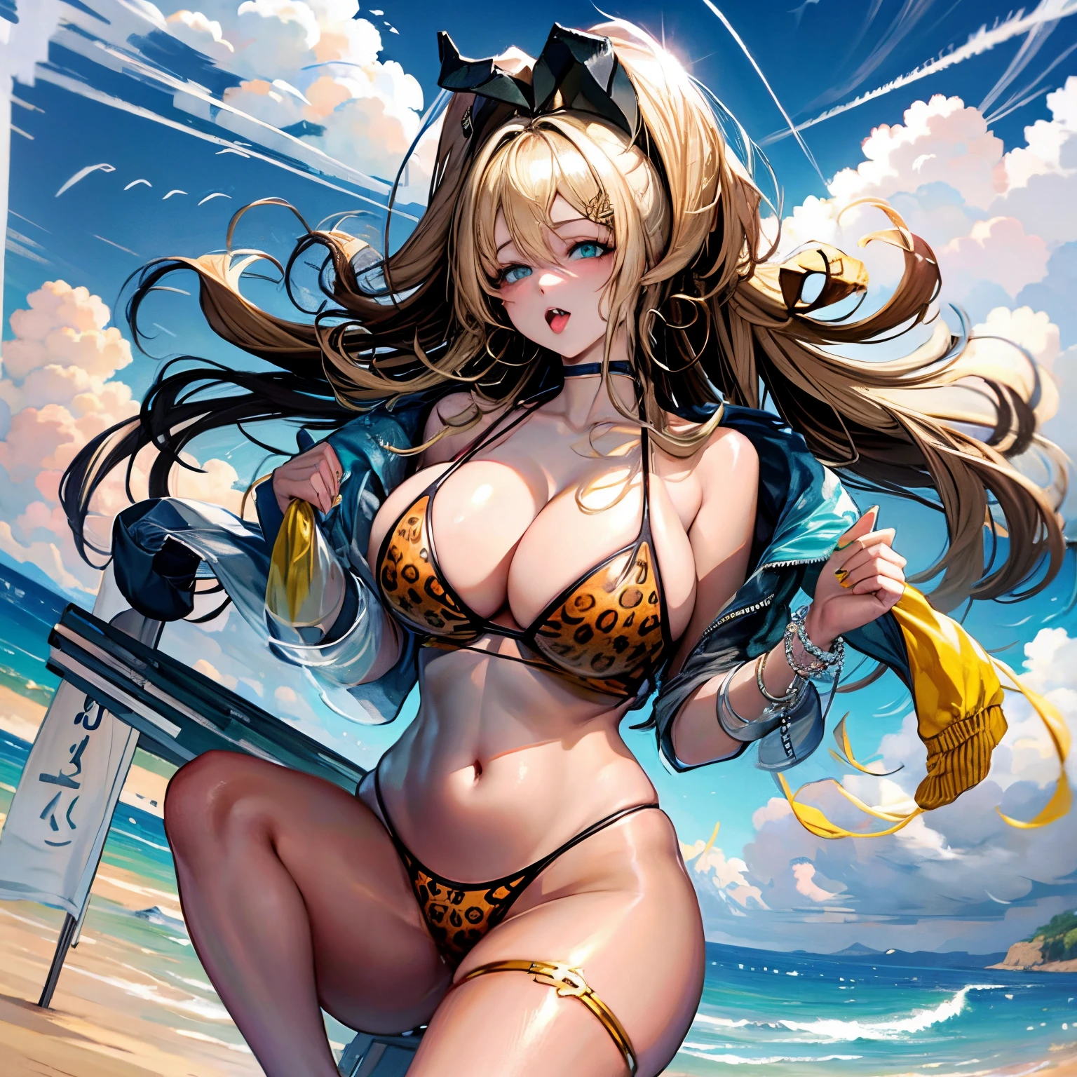 Bigboobs,blonde hair,bikini