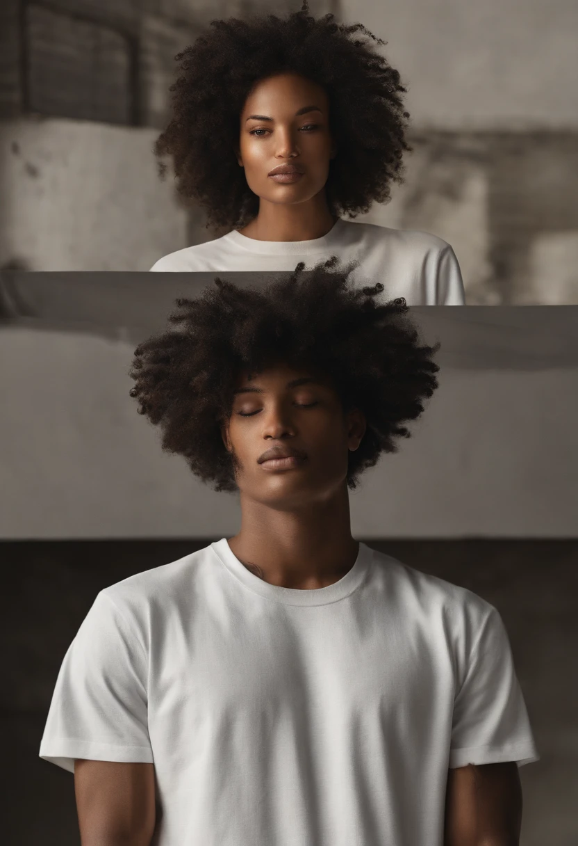 I would like a high-quality mock-up image of an oversized white t-shirt laid on the floor or a table. The setting should appear natural and realistic, with the t-shirt blending seamlessly into the surface. Emphasize the high-definition texture of the fabric, ensuring a realistic and detailed representation. The overall image should resemble professional product photography, highlighting the t-shirt in a visually appealing and authentic manner. Pay attention to the lighting, shadows, and perspective to create a compelling and lifelike mock-up.