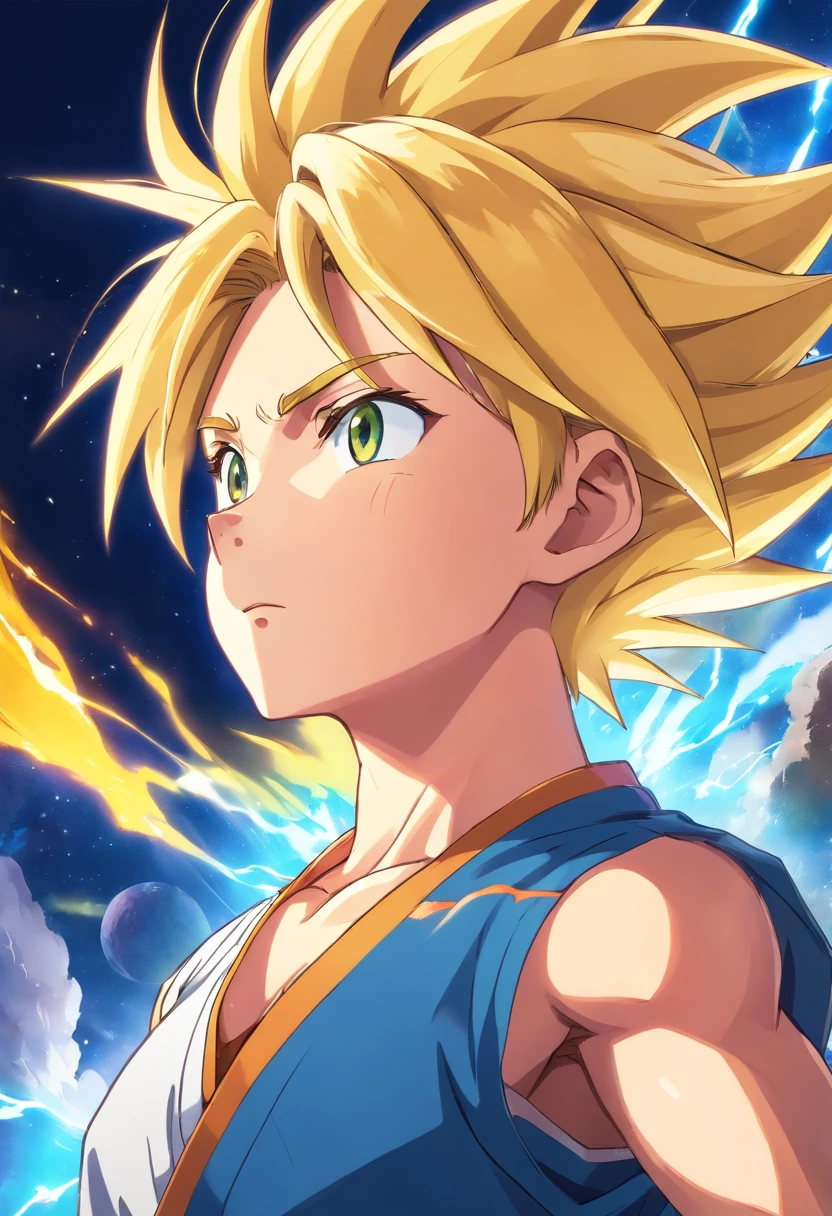 a close up of a cartoon character with a yellow hair, super saiyan, super saiyan 3, going super saiyan, gogeta, super sayan, super saiyan goku, character dragonball, super sayian goku, goku from dragonball z, goku from dragon ball z, dragon ball z style, dragonball z, dragon ball z