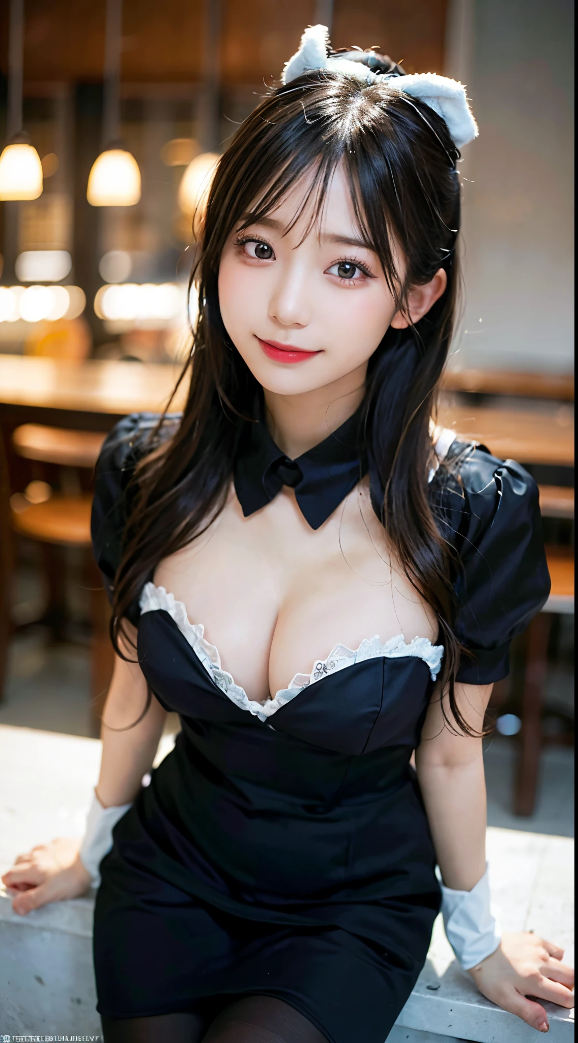 (Raw photography:1.2)、top-quality、a beautiful detailed girl、bunnygirl、A smile、a blond、Twin-tailed、extremely detailed eye and face、beatiful detailed eyes、huge filesize、hight resolution、hight resolution、8k wallpaper、finely detail、Highly detailed ticker uniform 8K wallpaper、Light on the Face、电影灯光、-yeld gisexy pose、(photorealisim:1.4)、illustratio、surrealism、 frombelow、super detailing、masterpiece、a playboy bunny、fishnets pantyhose、sitting on