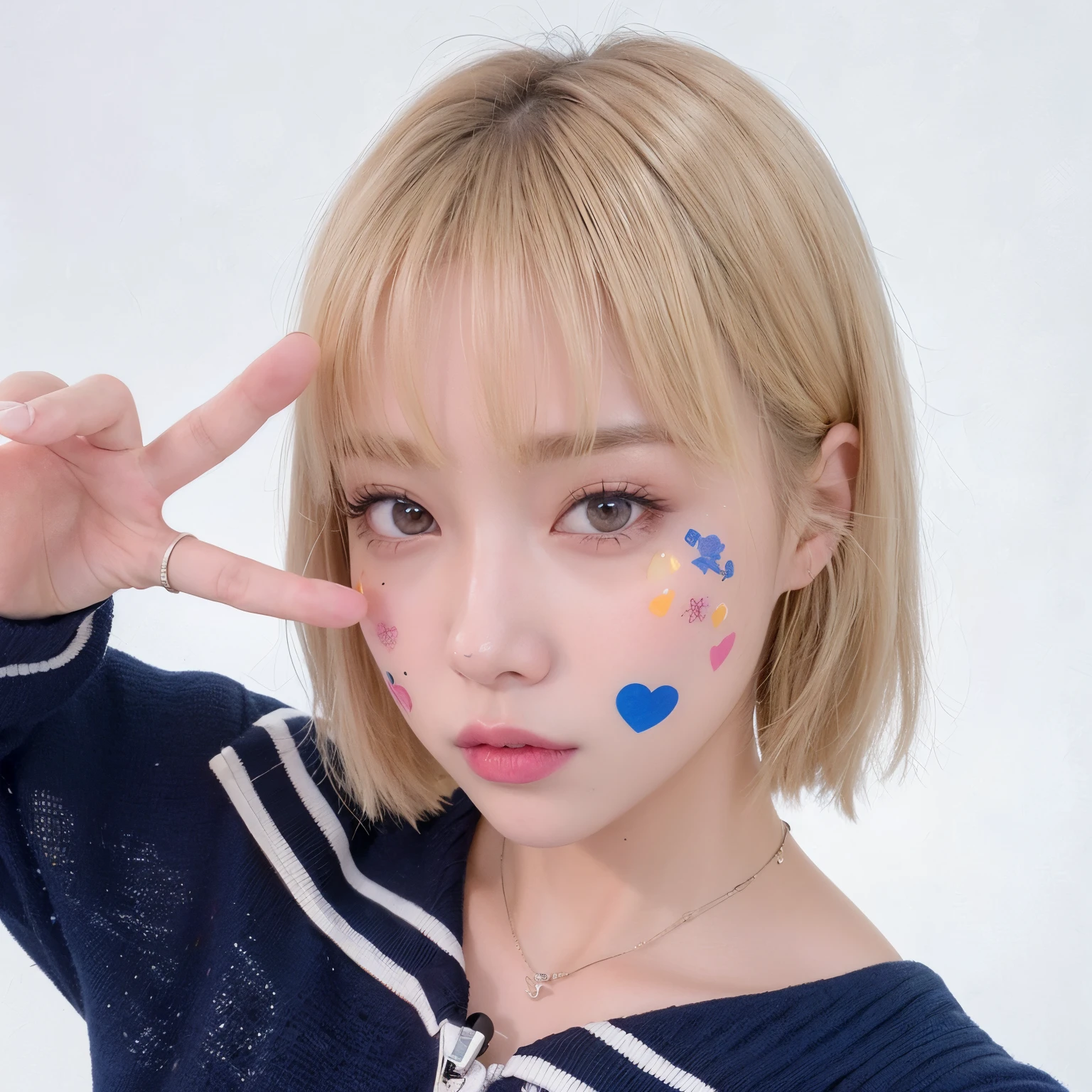 Mujer arafed con la cara y la nariz pintadas posando para una foto., Parque Roseanne de Blackpink, Sun Yunjoo, Lalisa Manobal, Kim Doyoung, Jossi de Blackpink, Retrato de Jossi de Blackpink, Lalisa Manoban de Blackpink, Heonhwa Choe, Jaeyeon Nam, ulzzang, Small heart-shaped face