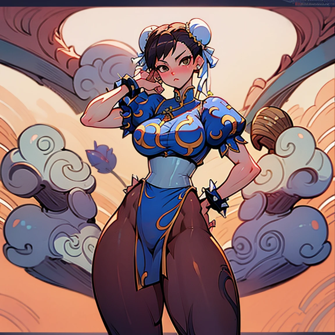 personaje chun li, desnuda cuerpo sexy, (NSFW)