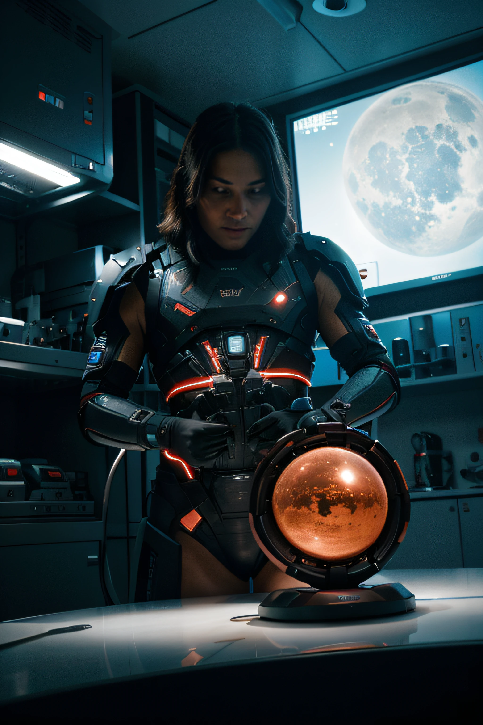 Mars, advanced medical equipment, bright images, different equipment, futuristic sense, photography master, factory machine details, ultra-wide angle, high realism, light and dark