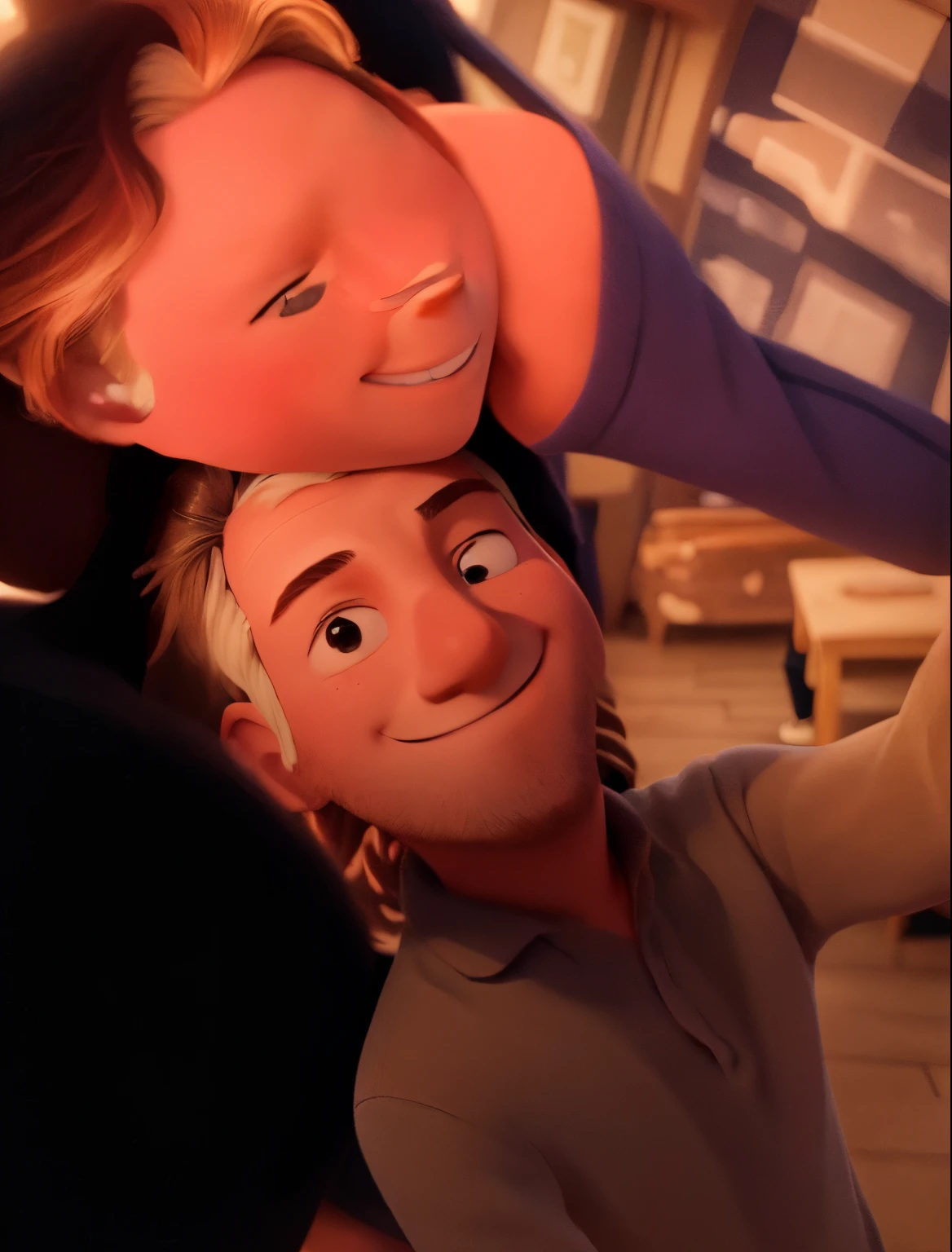 there is a man and woman taking a selfie together, smiling couple, happy couple, selfie photograph, in love selfie, smiling into the camera, 8k selfie photograph, color picture