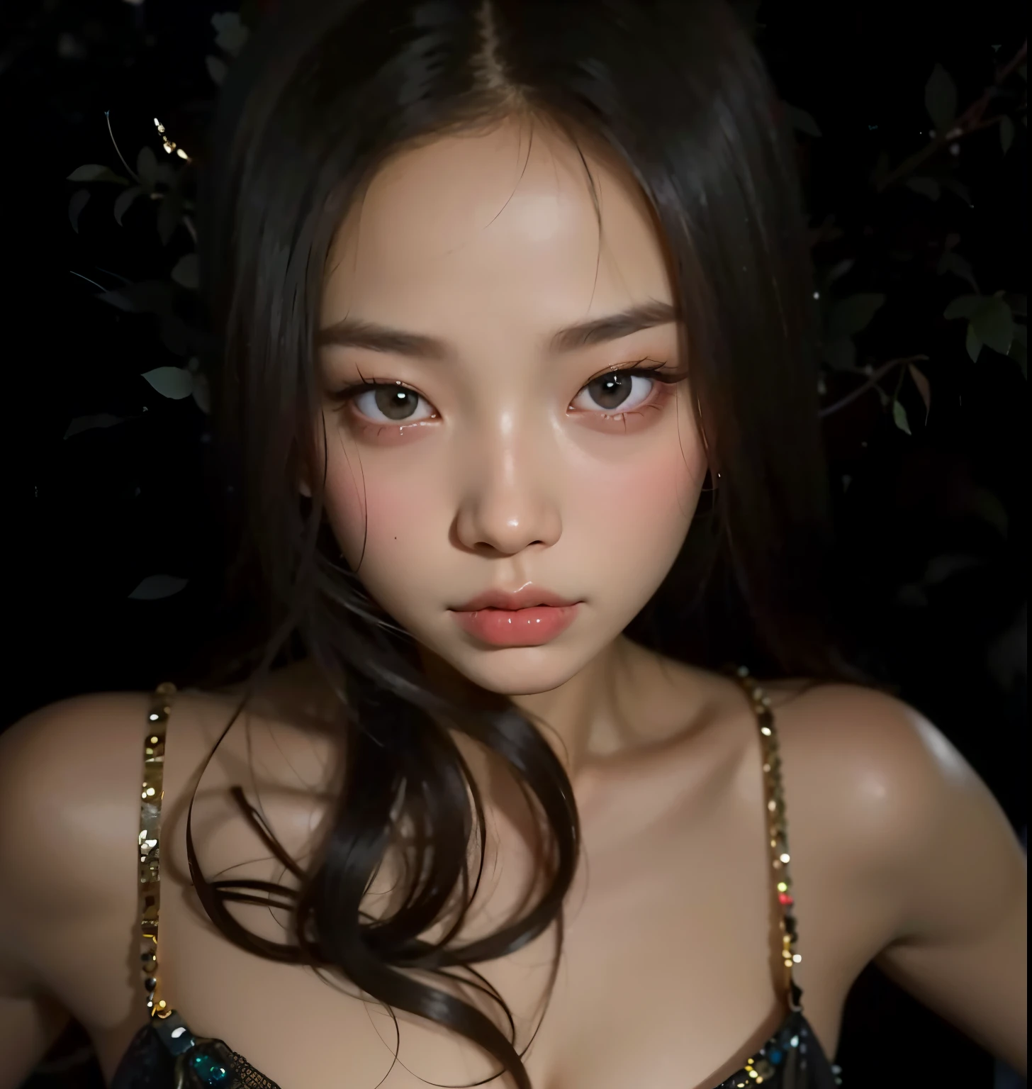 a close up of a woman with long hair wearing a dress, soft portrait shot 8 k, wlop glossy skin, wlop. 4 k, 8k artgerm bokeh, artwork in the style of guweiz, yanjun chengt, 8k portrait render, portrait of jossi of blackpink, blackpink jennie, [ 4 k photorealism ]!!