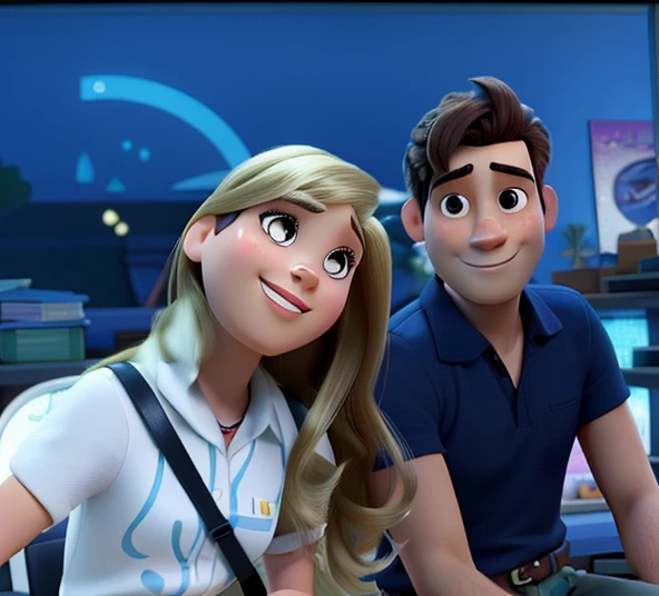 Mulher e homem estilo Disney pixar ,alta qualidade,melhor qualidade