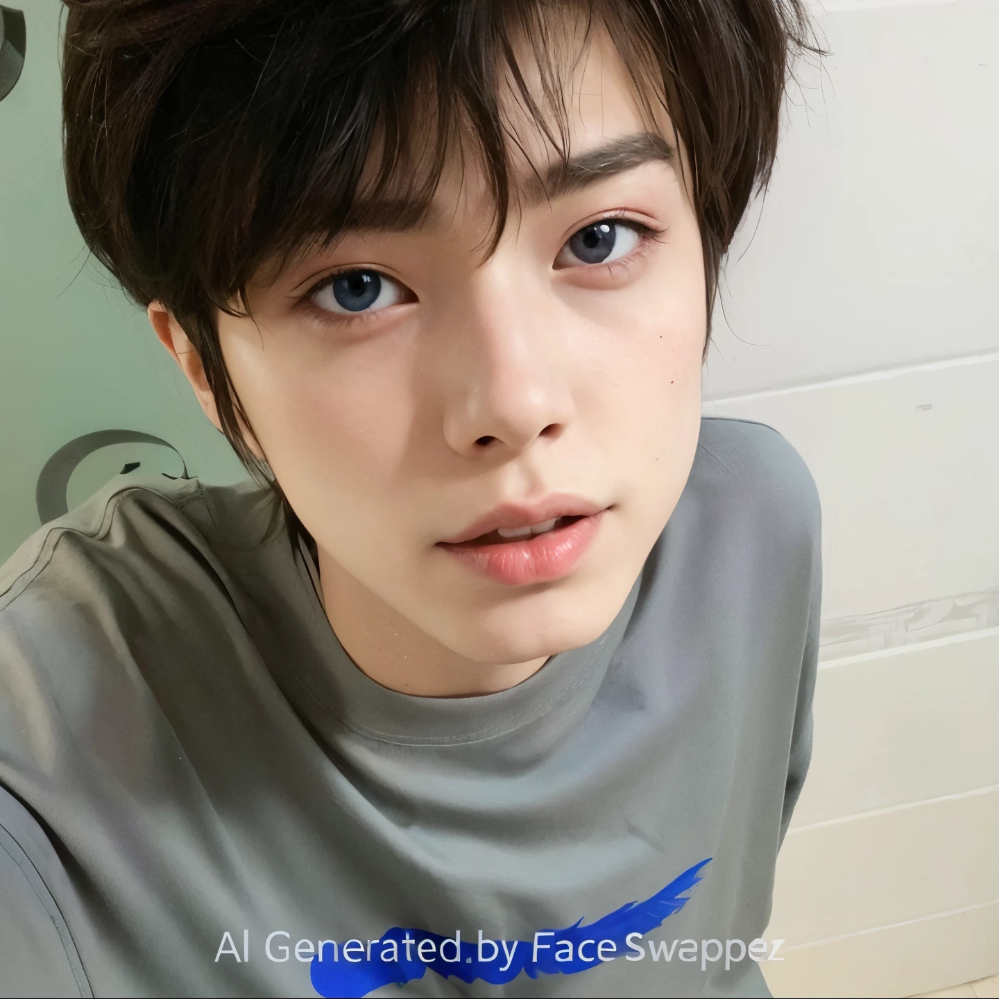 hay un hombre con una camisa gris y una corbata azul, Jung Jaehyun, Wan adorable cara coreana, Kim Doyoung, Ulzzang masculino, Cara y chico perfectos, Joven y adorable rostro coreano, inspirado por Bian Shoumin, cara guapa, Cara perfecta ), Foto de perfil de la foto de cabeza, Anato Finnstark. Caras perfectas, con cara precisa, Cara atractiva, cara hermosa