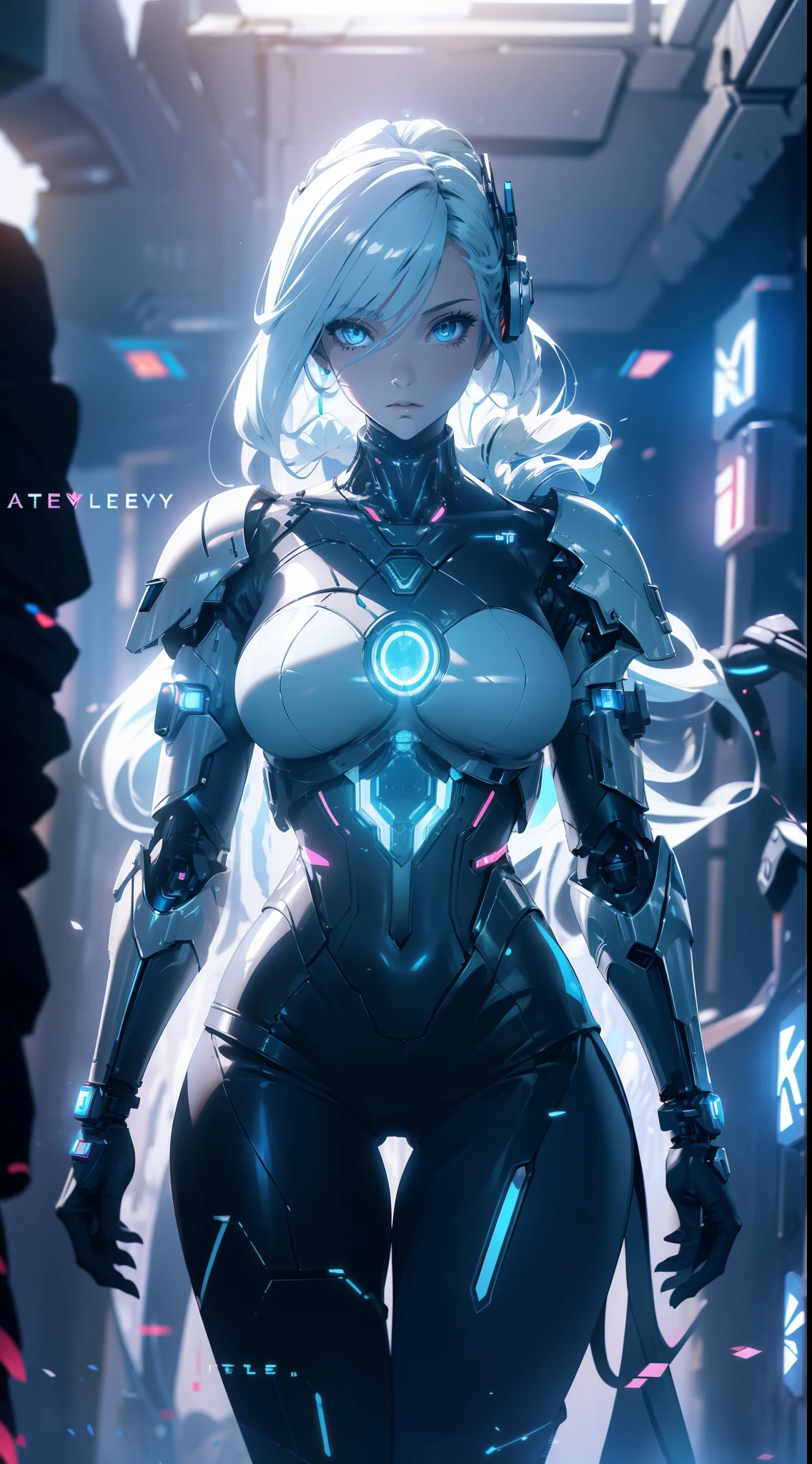 Arafed Woman in futuristic costume posing for photo, in futuristic white armor, Girl in Mecha Cyber Armor, unreal engine rendering + a goddess, Cyborg porcelain armor, Shiny White Armor, gynoid cyborg body, Beautiful and attractive cyborg woman, diverse cybersuits, Beautiful cyborg woman, beutiful white girl cyborg, With futuristic armor, The Perfect Cyborg Woman