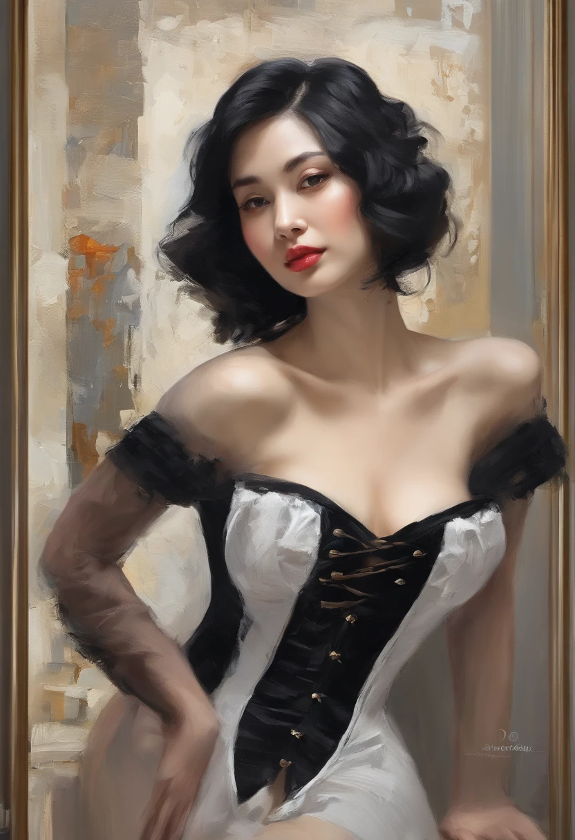 Black corset,束缚、(A room in a hotel)、full body Esbian、((top-quality、8K、masterpiece:1.3))、Crisp focus:1.2、Beautiful woman with perfect body shape:1.4、Slender Abs:1.2、((layers-Cut、Colossal tits:1.2))、(Sateen、Street:1.2)、a wet body:1.5、Highly detailed facial and skin texture、A detailed eye、Bery short hair,BD ticker again,Slave,rubber、A dark-haired、Provocative poses and facial expressions,japanes:1.9