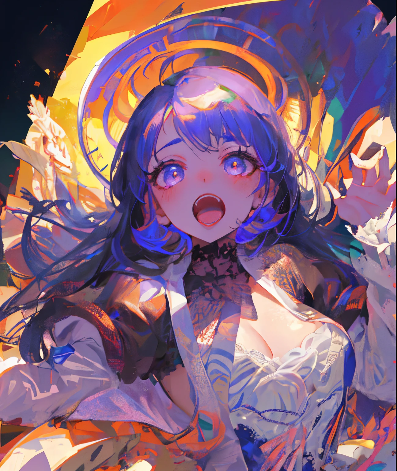 (best quality, high resolution: 1.2), ultra detailed, photorealistic: 1.37,   purple hair, provocative  look, radiant beauty,  figure,  confidence, sensual expression, black lace , soft lighting, passionate atmosphere, vivid colors, subtle seduction, tempting pose, smooth skin, enthusiastic curves,  charm, provocative charm, eye-catching long purple hair, masterpiece: 1.2