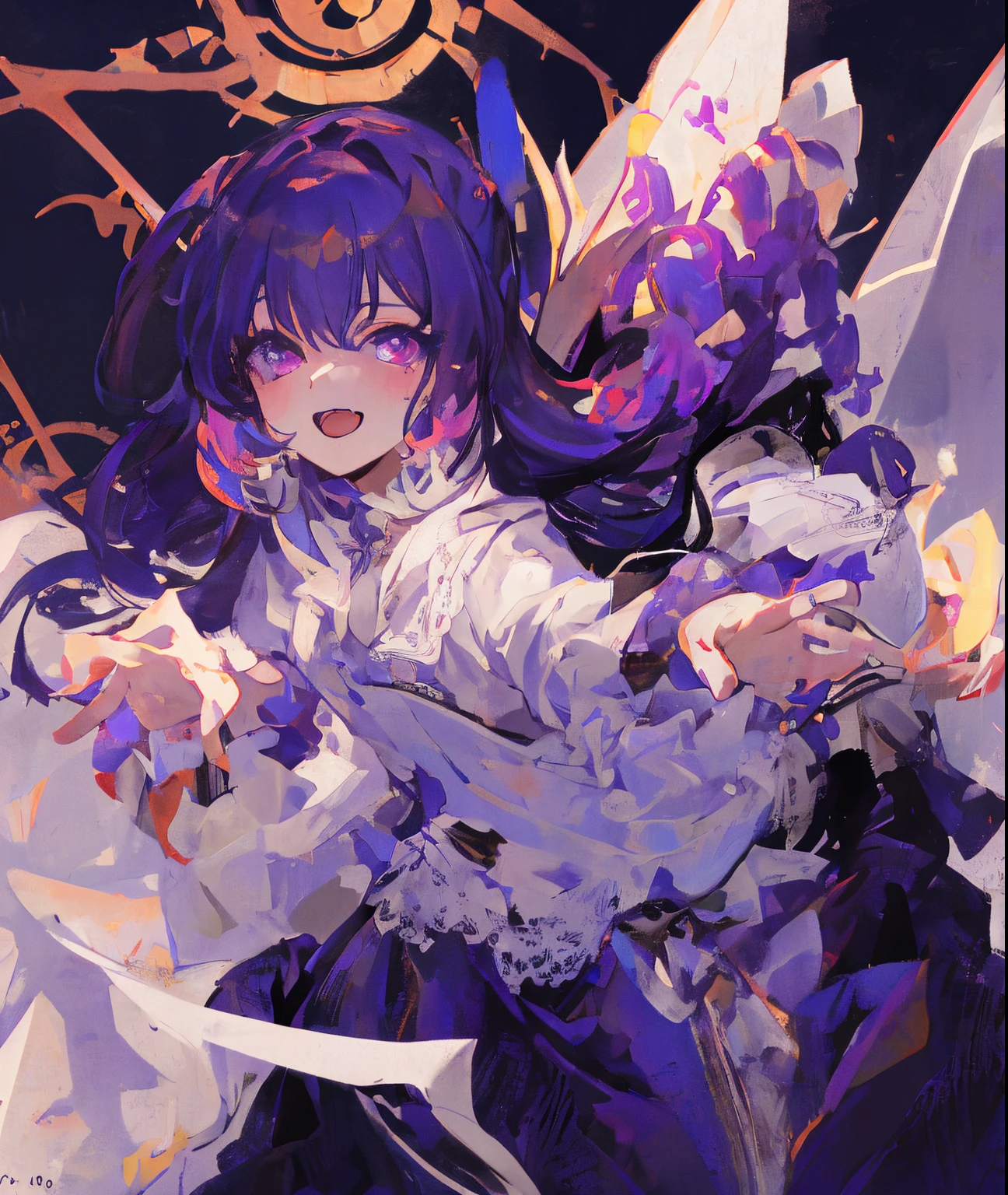 (best quality, high resolution: 1.2), ultra detailed, photorealistic: 1.37, sexy milf purple hair, provocative ahegao look, radiant beauty, curvy figure, seductive confidence, sensual expression, black lace lingerie, soft lighting, passionate atmosphere, vivid colors, subtle seduction, tempting pose, smooth skin, enthusiastic curves, seductive charm, provocative charm, eye-catching long purple hair, masterpiece: 1.2